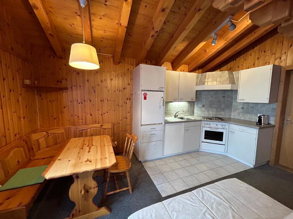 Kuchyň nebo kuchyňský kout v ubytování Châlet Bergaster