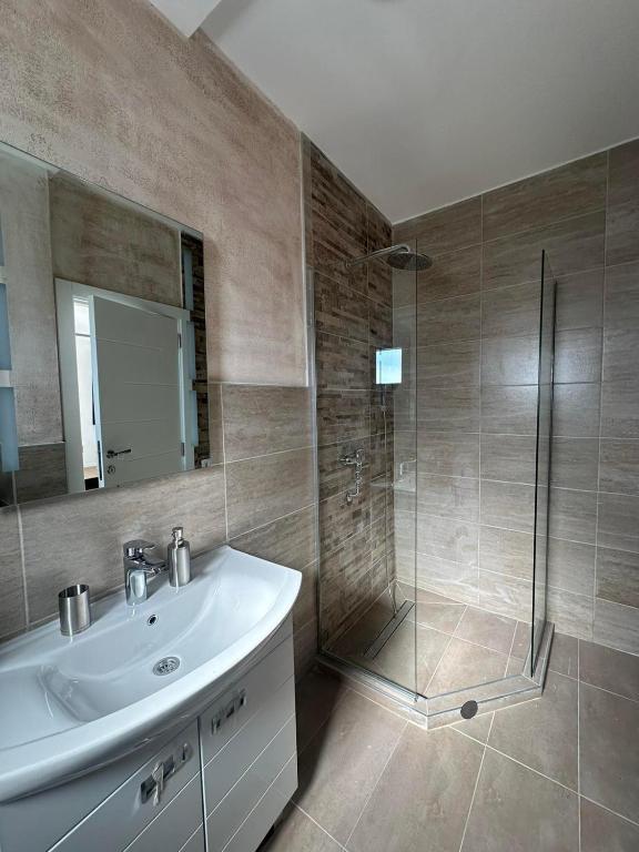 Koupelna v ubytování Apartman Igor