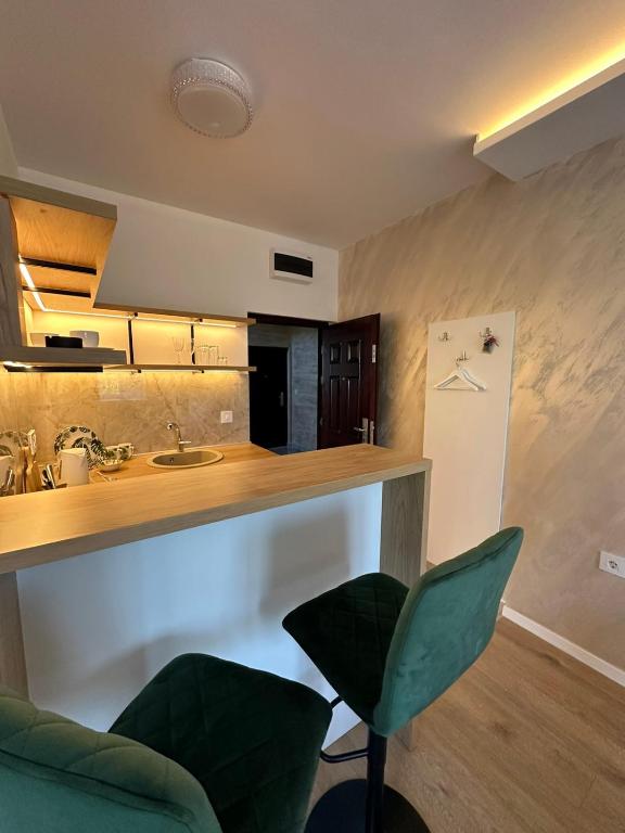 Kuchyň nebo kuchyňský kout v ubytování Apartman Igor