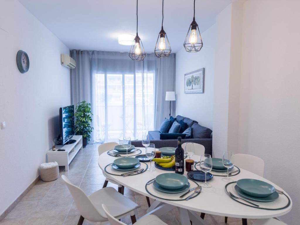 Χώρος καθιστικού στο Lloret apartment & parking