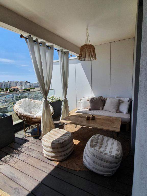 Posezení v ubytování Appartement T2 à 3min de la plage