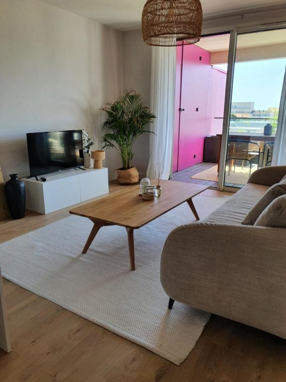 Posezení v ubytování Appartement T2 à 3min de la plage
