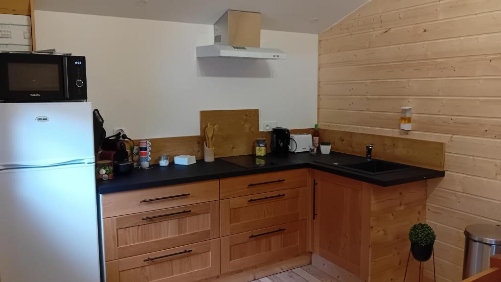 Kuchyň nebo kuchyňský kout v ubytování Le chalet