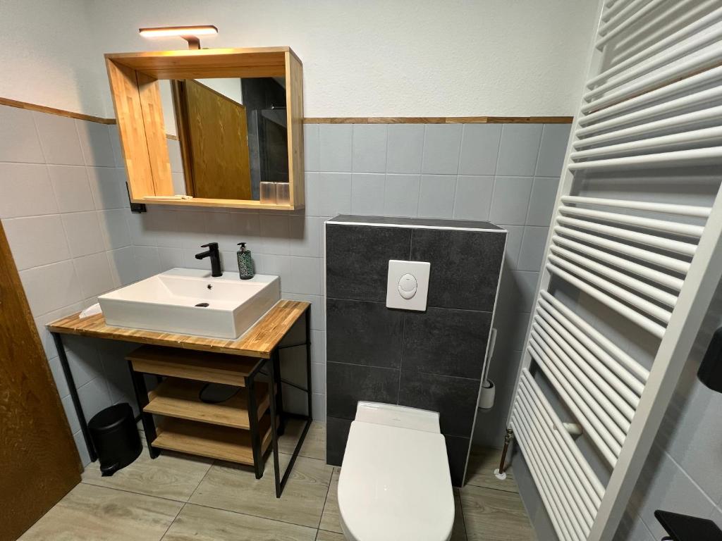 Koupelna v ubytování Vor lauter Bäumen B&B