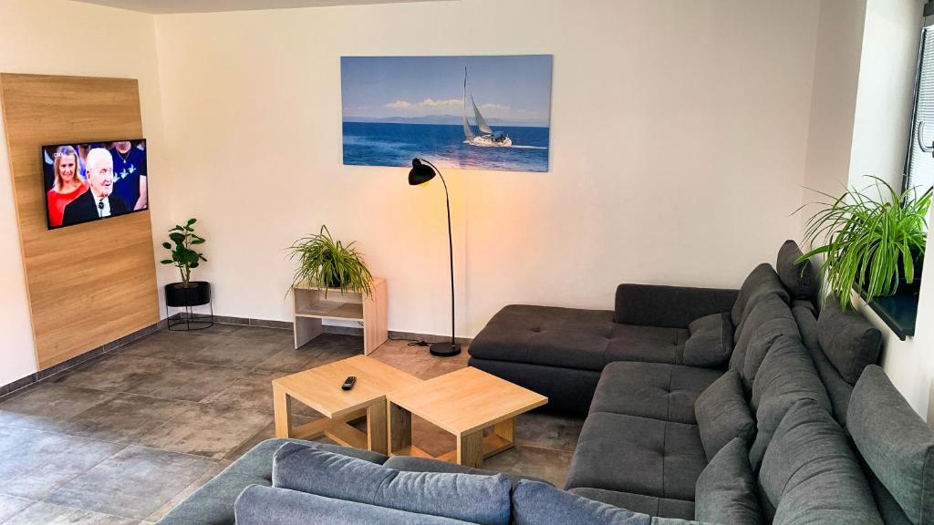 Posezení v ubytování Apartmánové domy Lipno 1