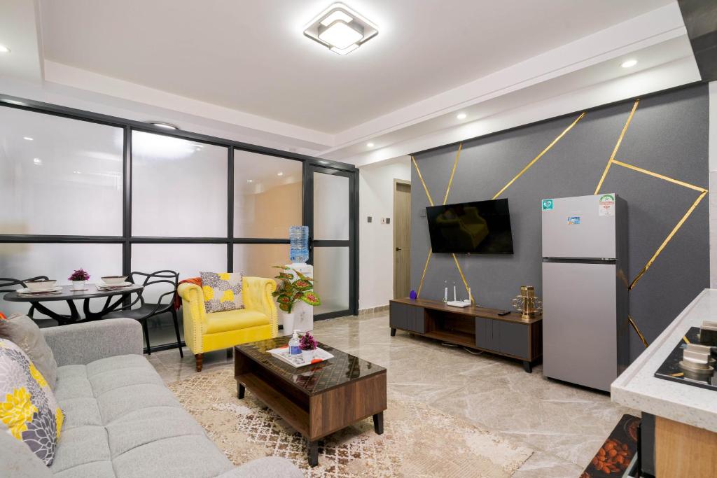 TV a/nebo společenská místnost v ubytování one bedroom condo