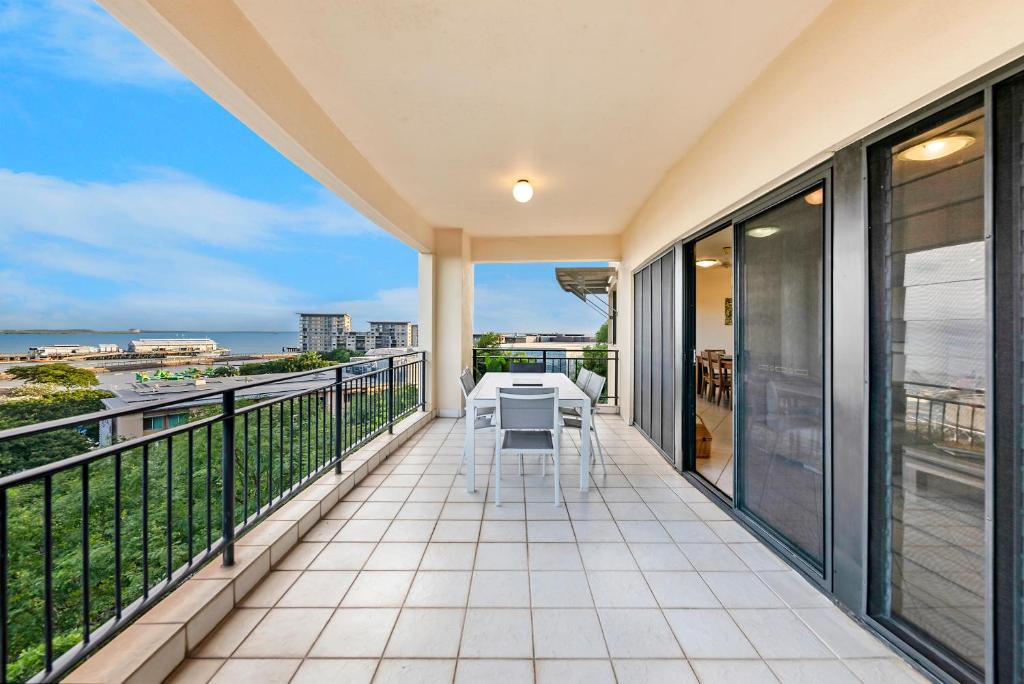 A balcony or terrace at Oceanview Tropical - A Top End Poolside Oasis