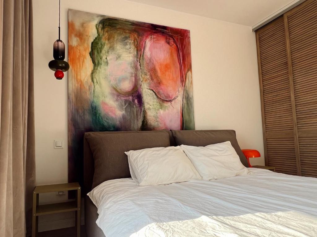 Posteľ alebo postele v izbe v ubytovaní Art House