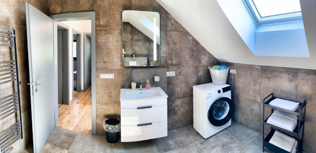 Koupelna v ubytování Apartmánové domy Lipno 1