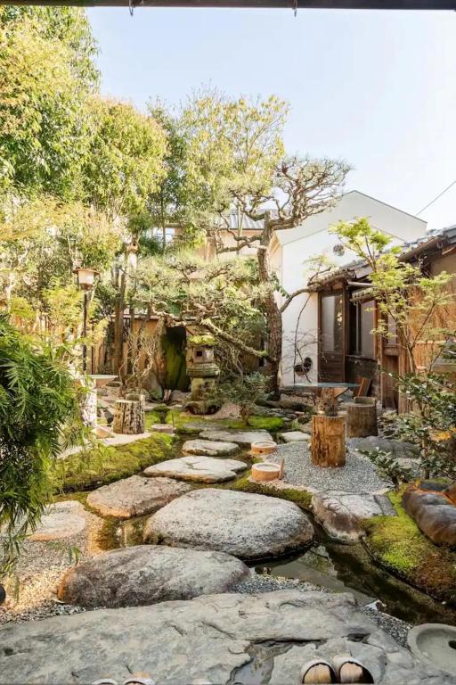 Zahrada ubytování Kominka Mitsuhama Ryokan