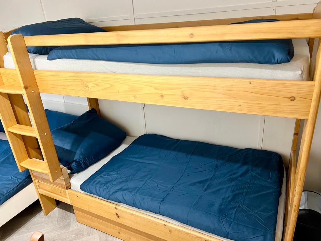Postel nebo postele na pokoji v ubytování Chatky na Rozkoši - Radek