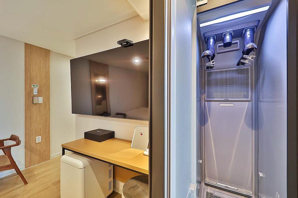 Kuchyň nebo kuchyňský kout v ubytování Rubato Hotel Ulsan Junggu