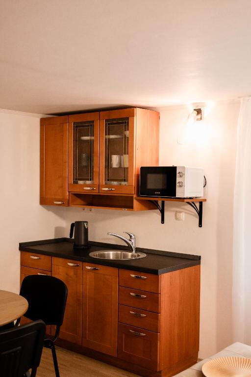 Kuchyň nebo kuchyňský kout v ubytování Brodnik Apartment