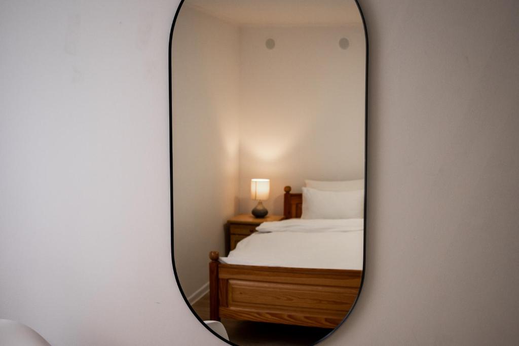 Postel nebo postele na pokoji v ubytování Brodnik Apartment