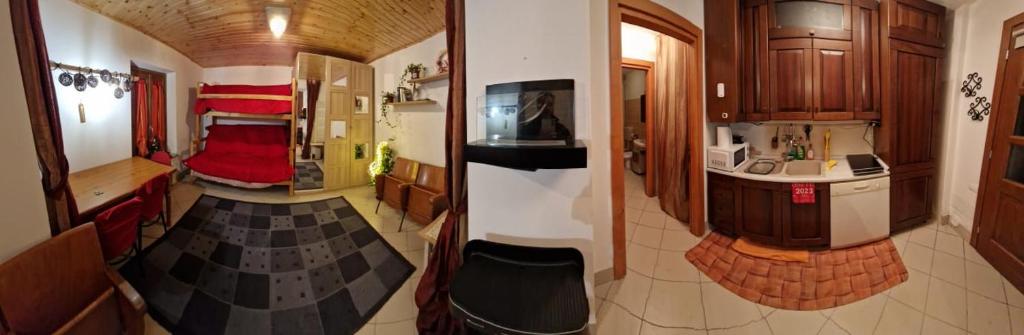Kuchyň nebo kuchyňský kout v ubytování Baita ALA