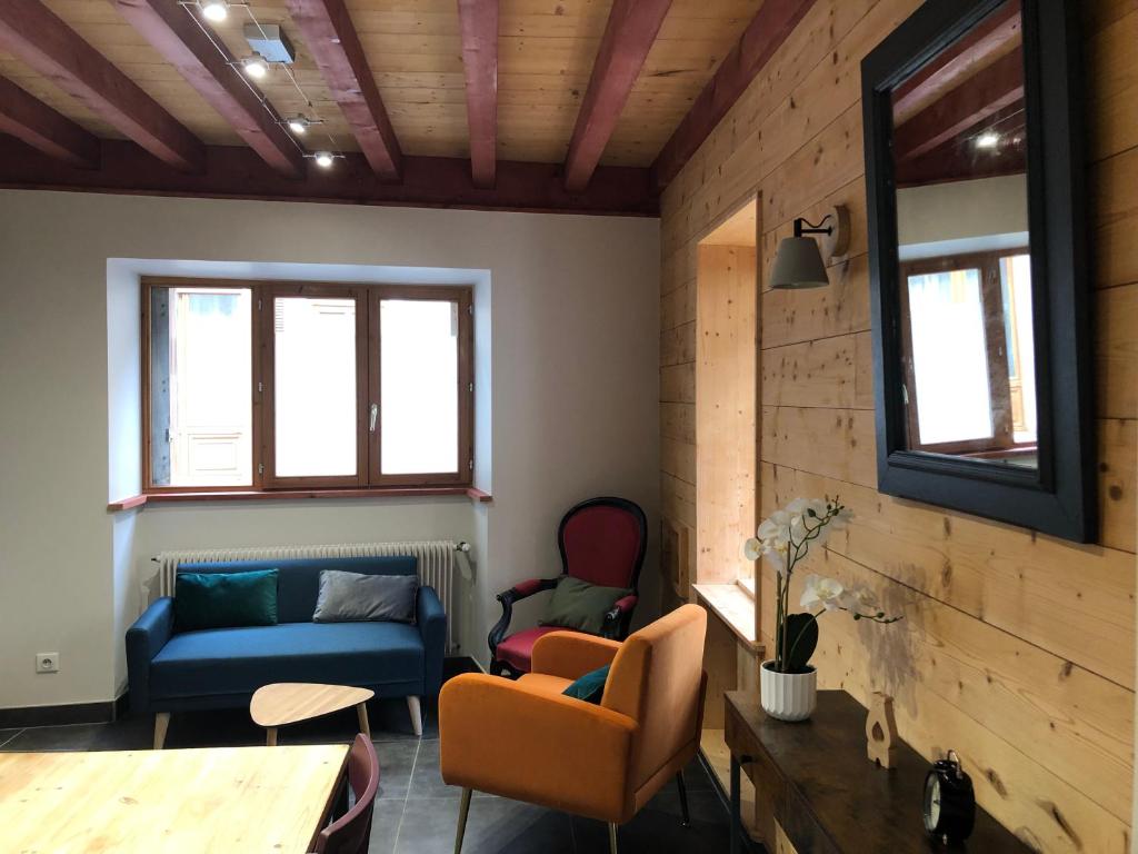 Posezení v ubytování Gîte de la Grande Ourse