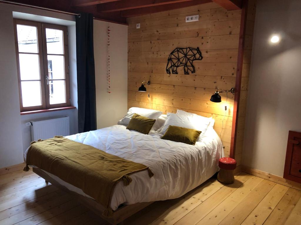 Postel nebo postele na pokoji v ubytování Gîte de la Grande Ourse