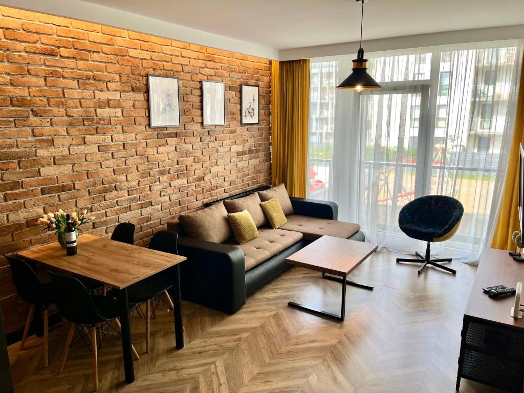 Posedenie v ubytovaní Turzycowa Loft - stylish apartment