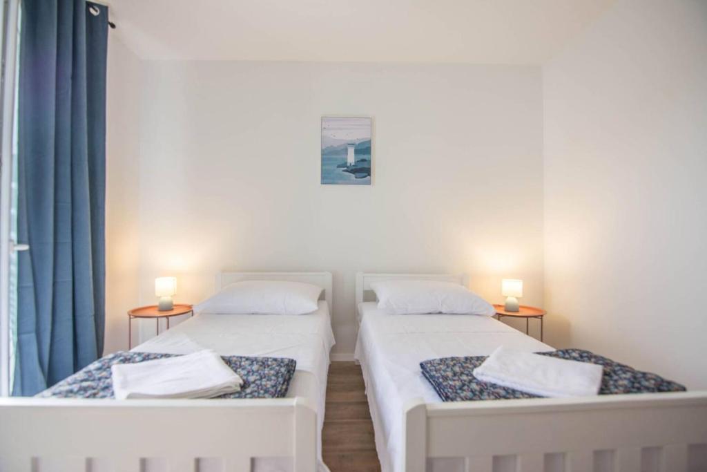 Posteľ alebo postele v izbe v ubytovaní Apartment Nia - dream vacation in Biograd