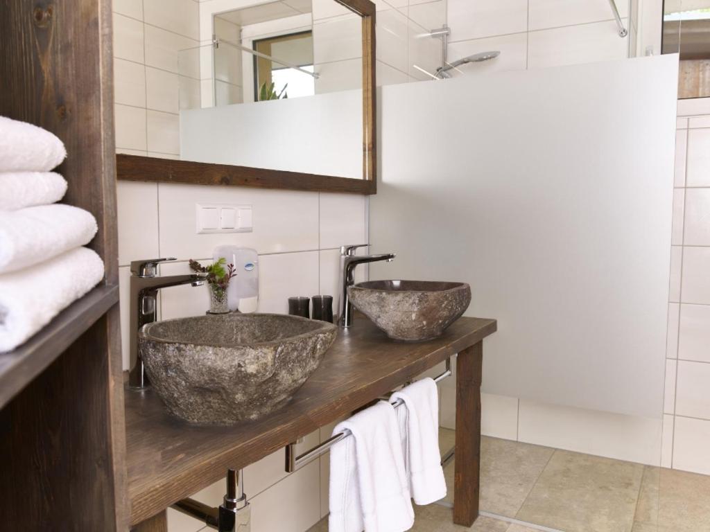Koupelna v ubytování Hotel Garni Buchenhof