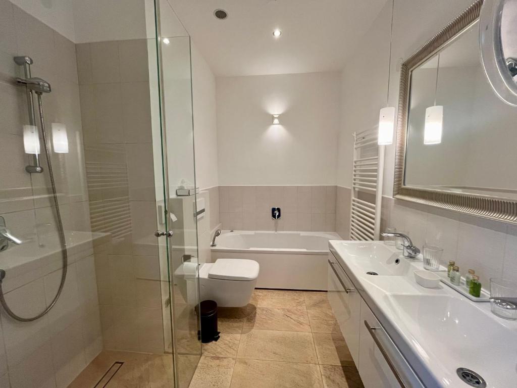 Kúpeľňa v ubytovaní Schlosshotel Mailberg