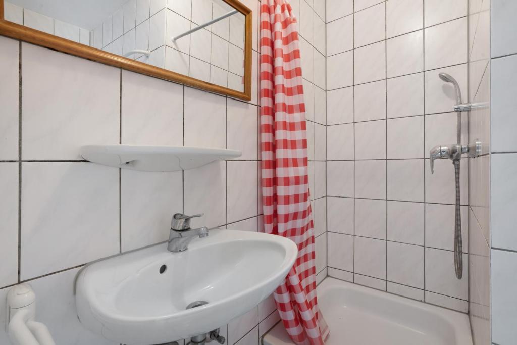 Koupelna v ubytování Knödelhof