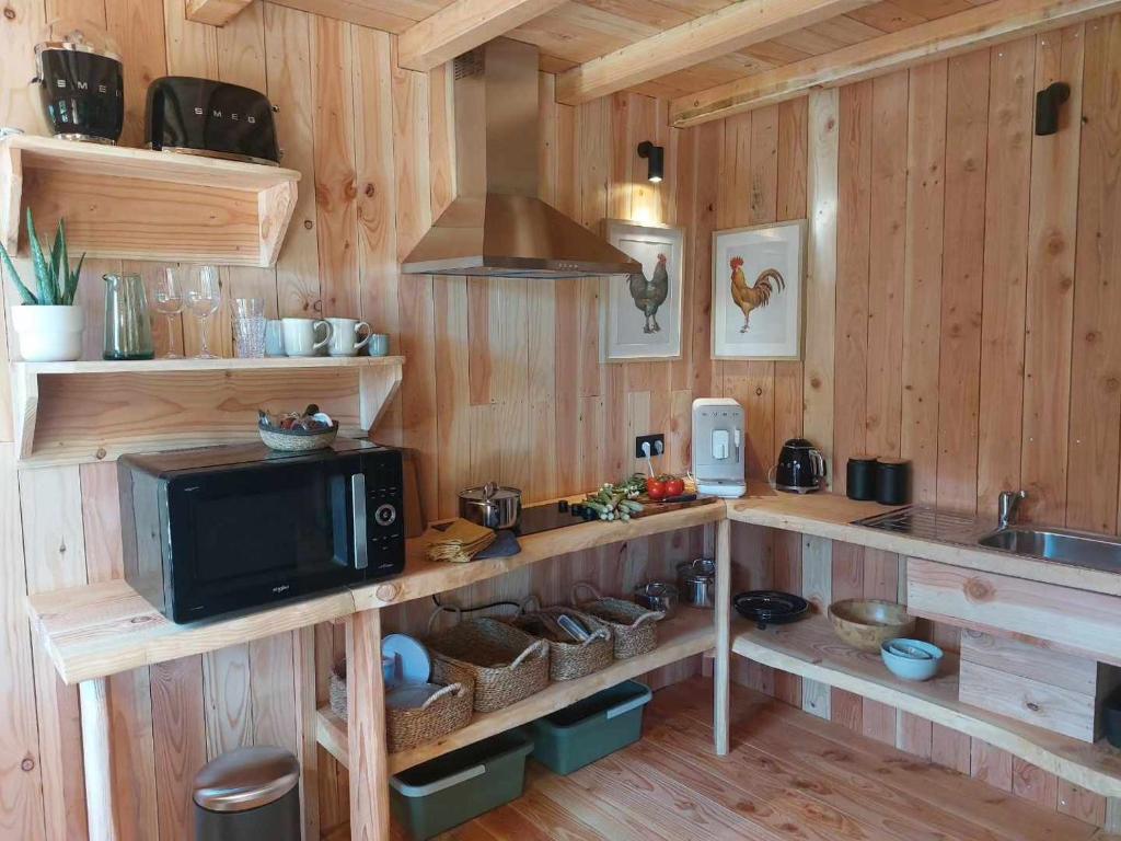 Kuchyň nebo kuchyňský kout v ubytování Au Coq et fa gnes