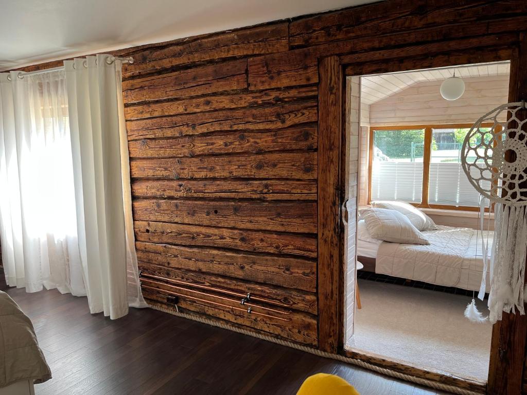 Postel nebo postele na pokoji v ubytování Klaukse
