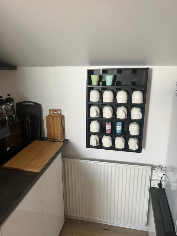 Kuchyň nebo kuchyňský kout v ubytování Fjelstrup Kro