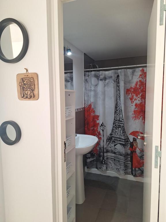 Koupelna v ubytování Departamento con increíble vista a la Cordillera