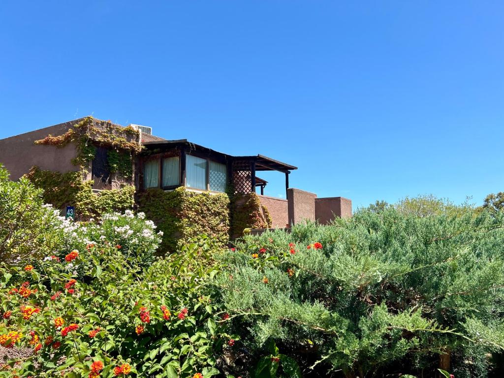 a house on the side of a hill with flowers at VALENTINA HOME Costa Smeralda Vista Mar in Cugnana Verde