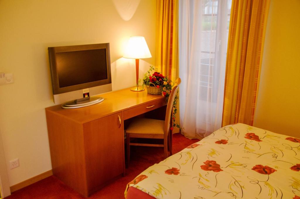Postel nebo postele na pokoji v ubytování Auberge Communale à l'Union