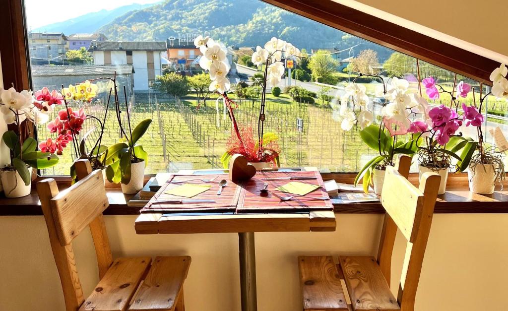 Výhľad na hory alebo výhľad na hory priamo z of the bed and breakfast