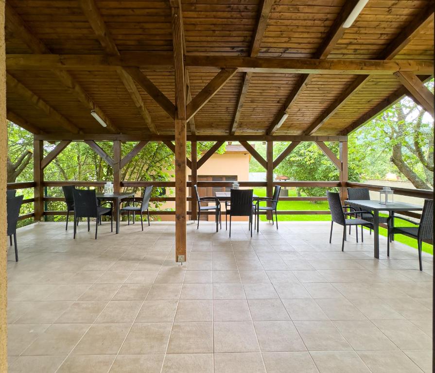 Balkón nebo terasa v ubytování RP Apartmanház