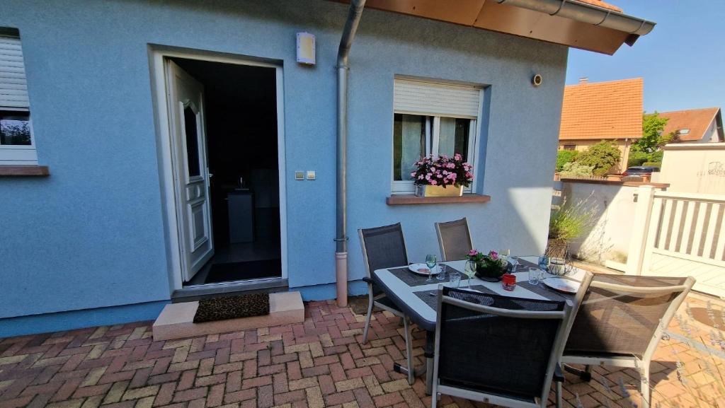 Un balcón o terraza en Gîte Alsace en vue
