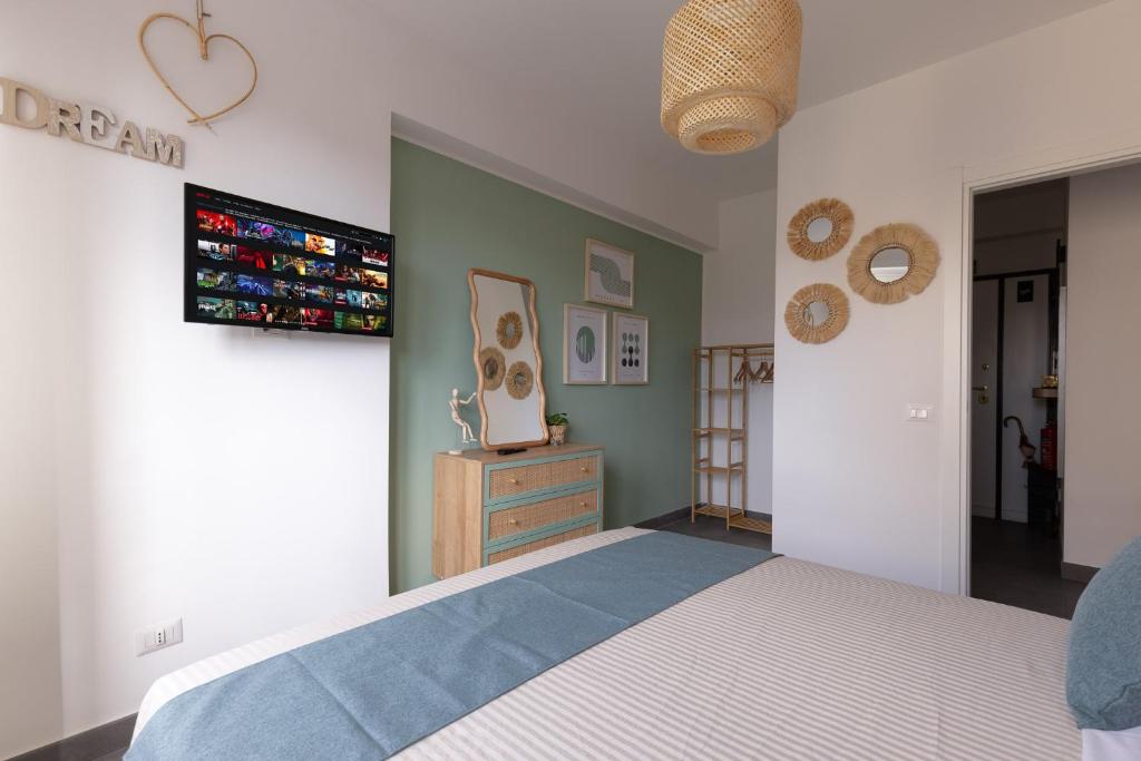 Postel nebo postele na pokoji v ubytování Radio Hotel