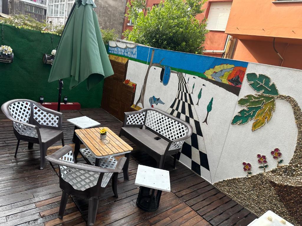 Balkón nebo terasa v ubytování apartamento centrico cambados