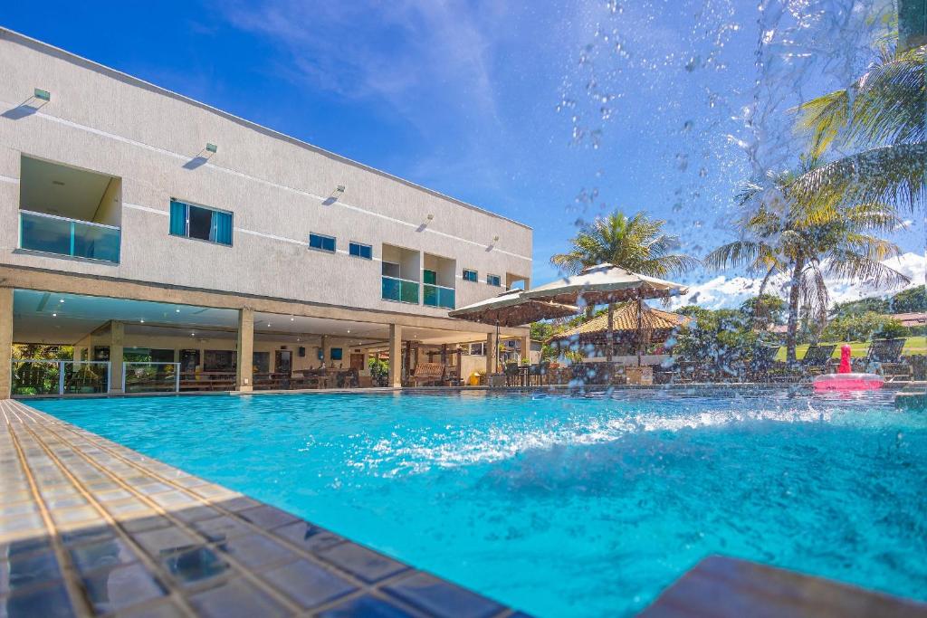 Bazén v ubytování Rancho paradisíaco c/ 7 suítes no Lago das Brisas nebo v jeho okolí