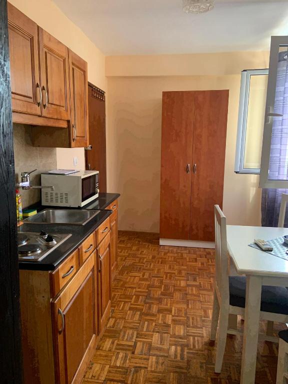Kuchyň nebo kuchyňský kout v ubytování Apartments Dunja