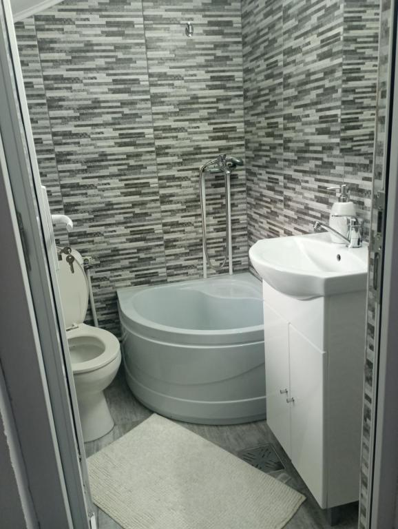 Koupelna v ubytování Casa Cătă&Daria duplex