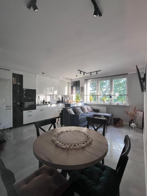 Kuchyň nebo kuchyňský kout v ubytování Apartament Wodna