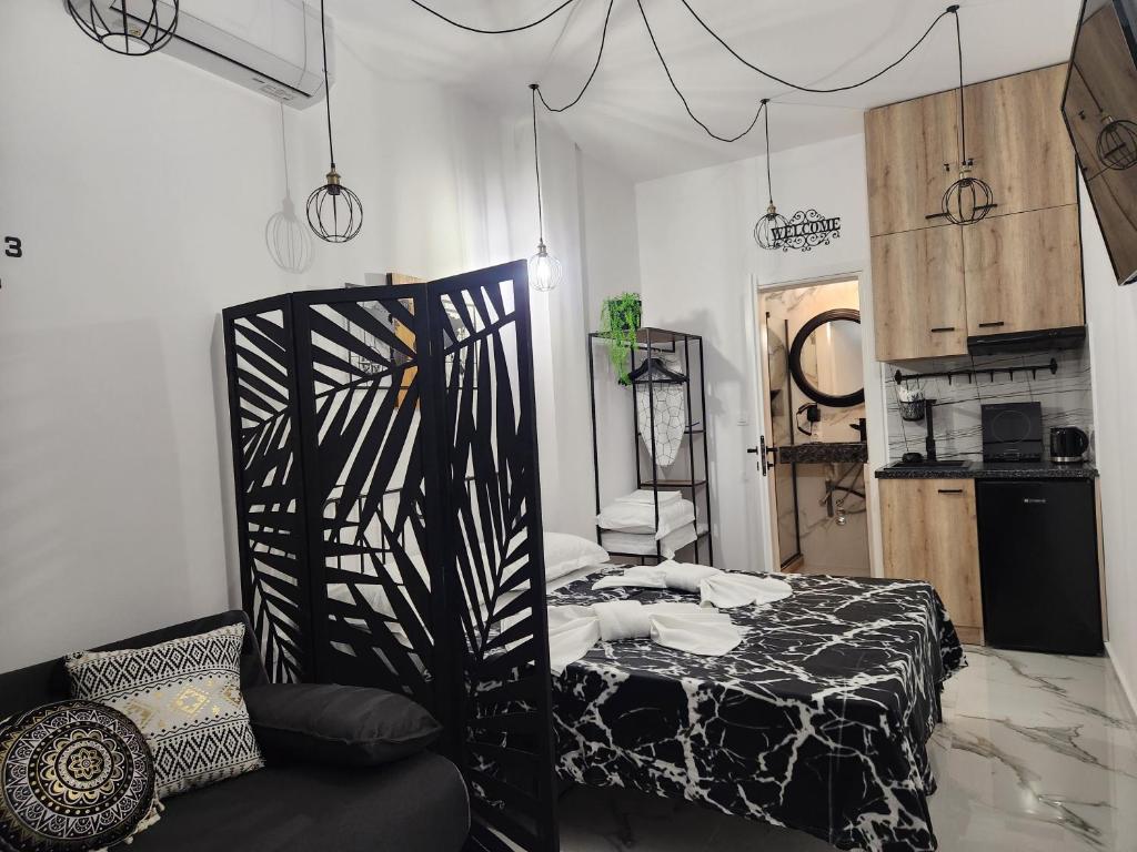 Η κουζίνα ή μικρή κουζίνα στο Luxury Suites Artisti Elena 1