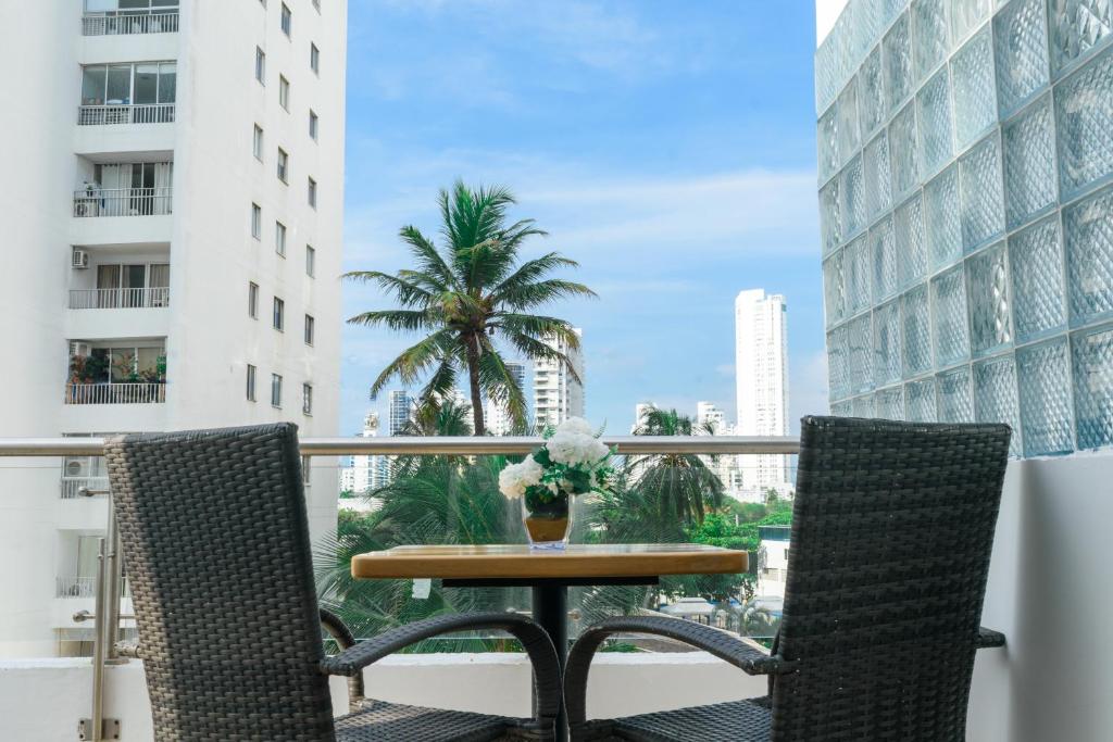 Balkón nebo terasa v ubytování Hotel Caribbean Cartagena