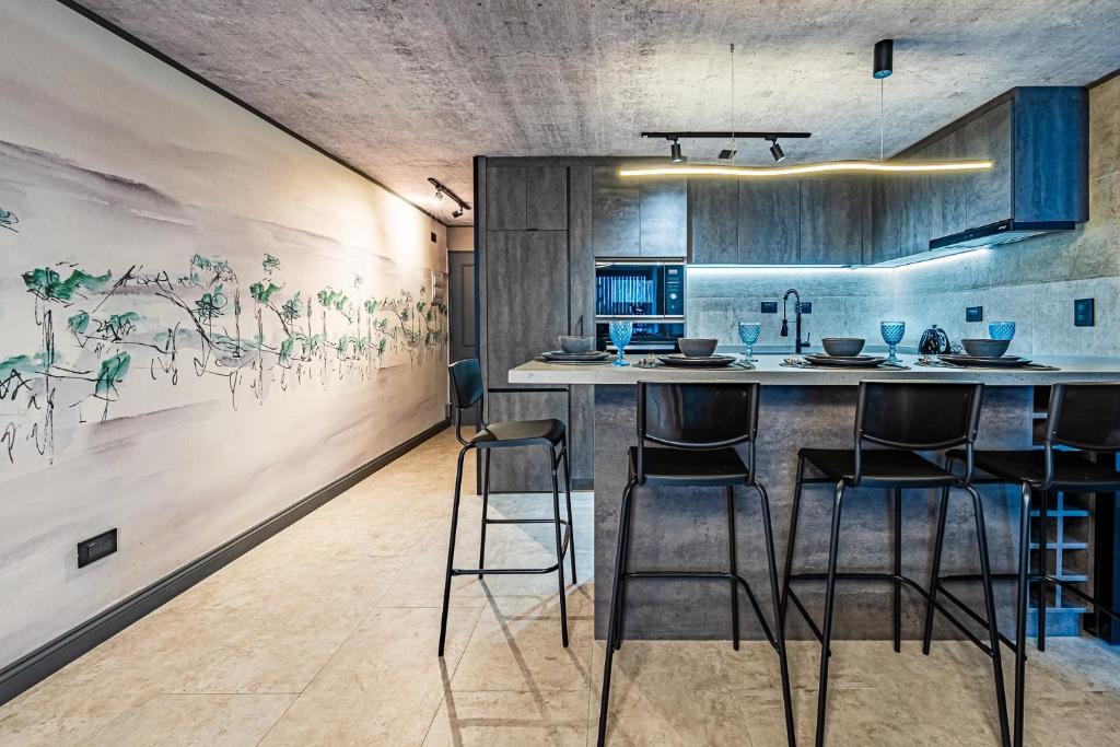Kuchyň nebo kuchyňský kout v ubytování Design Tech Comfort & Location