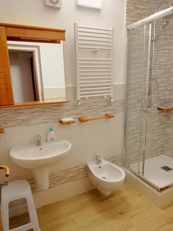 Koupelna v ubytování La Casa dei Nonni