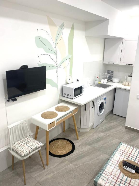 Dapur atau dapur kecil di apartment s