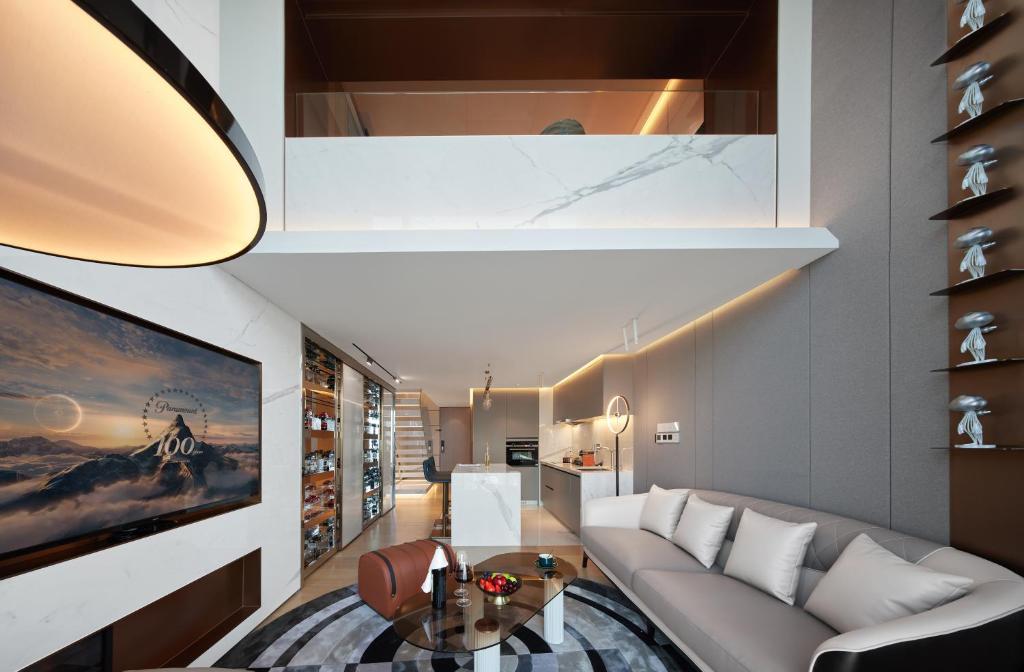 ISEYA Serviced Apart-ment Chengdu Taikoo Li Flagshipにあるシーティングエリア