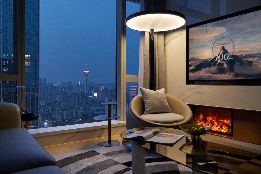 ISEYA Serviced Apart-ment Chengdu Taikoo Li Flagshipにあるシーティングエリア