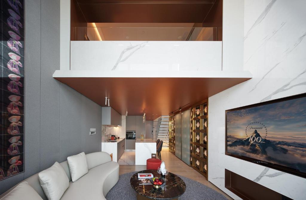 ISEYA Serviced Apart-ment Chengdu Taikoo Li Flagshipにあるシーティングエリア
