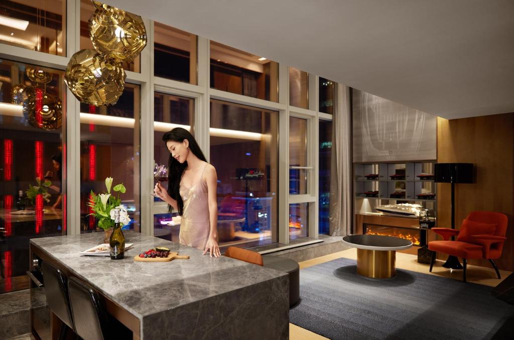 ISEYA Serviced Apart-ment Chengdu Taikoo Li Flagshipにあるシーティングエリア